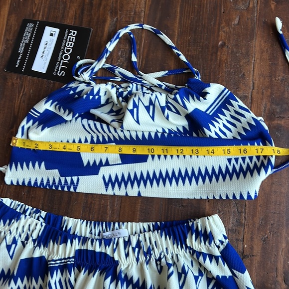 Rebdolls 1X “Ms. Virginia” Blue & White Skater Skirt Set - Picture 6 of 13